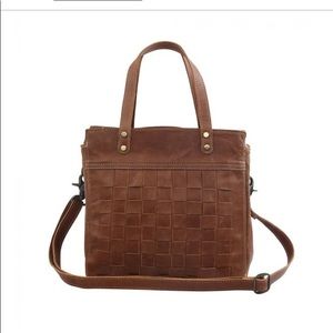 SQUARE ONE LEATHER AND HAIRON BAG